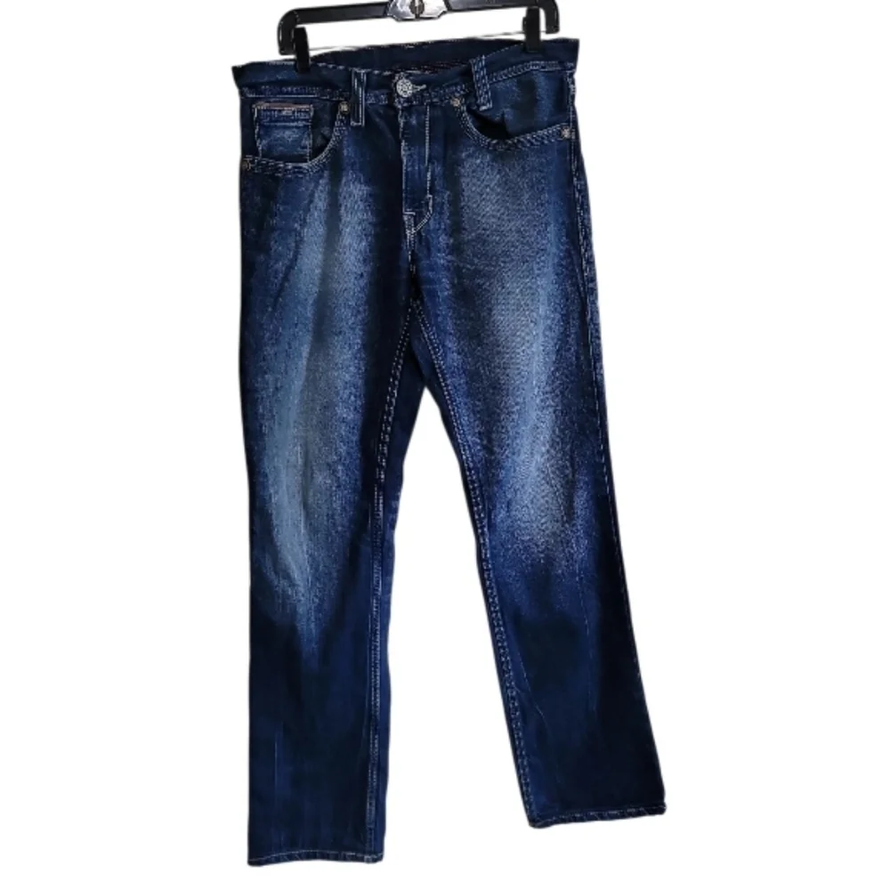 Levi Men Loose Straightleg Blue Denim Jeans Size 32x32